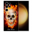 Personalisierte TPU Cover Case für Samsung Galaxy S25 Ultra mit Bilddruck Totenschädel Feuer