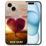 Silikon TPU Cover Schutzhülle Fotodruck Herzbaum für iPhone 15 Case