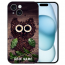 Individuelle Silikon Schale Fotodruck Kaffee Eule für iPhone 15 Backcover Case