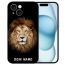 Flipcase Schutzhülle TPU mit Fotodruck Löwenkopf für iPhone 15 Plus Case 