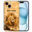TPU individuelle Back Case mit Fotodruck Löwe für iPhone 15 Plus Case 