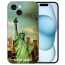Personalisierte Handy Hülle Fotodruck Freiheitsstatue für iPhone 15 Etui