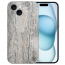 TPU Schutzhülle Handycover mit eigenes Fotodruck Holzoptik Grau für iPhone 15