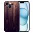 TPU Schutzhülle Handycover mit eigenes Fotodruck Holzoptik Dunkelbraun für iPhone 15