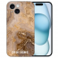 TPU Schutz Hülle mit eigenem Fotodruck Marmor Braun für iPhone 15 Plus Back Case