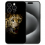 Flipcase Silikon Schale TPU Handy Hülle Cover Case mit Leopard Fotodruck für iPhone 16 Pro