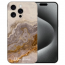 TPU Handy Hülle Cover für iPhone 15 Pro mit eigenem Fotodruck Grauer Marmor Etui
