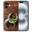 Silikon TPU Handy Schale für iPhone16 Plus Etui Holzhufeisen Bilddruck Back 